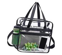 Ksvaye Bolsa Transparente Aprobada por el Estadio PVC Bolsa a Tracolla con Bolsillos y Cremallera, Correa Ajustable, Bandolera Impermeable para Conciertos Deportivos