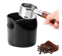 Ksvaye Caja para Posos de Café Coffee Knock Box Accesorios Cafe Posos Cafe Deposito Espresso Knock Box Cubo para Posos con Barra de Golpe y Base Antideslizante, 100 * 100 * 110mm