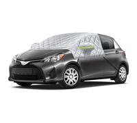 kswiown Cubierta para Parabrisas Compatible con Toyota Yaris, Protector Antinieve y Anticongelación para Ventana Delantera con Banda Reflectante, Espesar para Mantener el Calor