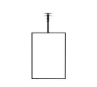 ksxnkhk Cornice sottile a scatto con LED per menù di ristoranti, Fast Food, negozi, cartellonistica a parete, montaggio rapido (Colore: Nero, Dimensioni: D-60X50DM)