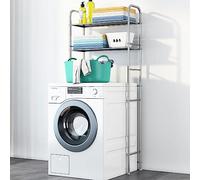 ksxnkhk Estanteria Baño Encima WC, Material de Acero Inoxidable, Tubo Audaz y Engrosado, Pies Ajustables, Fácil Instalación, Adecuado para Estante Lavadora (Color : Washing Machine Shelf, Size