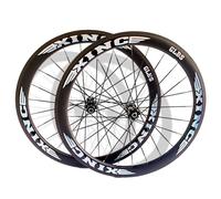 ksxnkhk Juego de Ruedas para Bicicleta de Carretera 700C, Llantas de Fibra de Carbono, Freno de Disco, liberación rápida, bujes de 100 mm/135 mm, 24 Agujeros, para Cassette de 7/8/9/10/11
