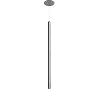 ksxnkhk Lámpara Colgante de Tubo Largo LED de 3 W, Moderna lámpara de araña de Acero Inoxidable, lámpara de Techo cilíndrica de un Solo Cabezal para Cocina, Comedor y Sala de Estar.