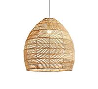 ksxnkhk Lámpara de bistró Extragrande, Colgante de Techo, Pantalla de ratán Natural, Soporte para lámpara de Isla de Cocina, cafetería, Bar, Estilo rústico, Paz y Tranquilidad.