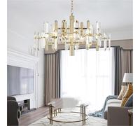 ksxnkhk Lámparas de Techo de Cristal de Lujo de latón, Modernas lámparas Colgantes con lustres LED para decoración del hogar, Luces para Sala de Estar, Modernas.