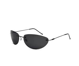 KSXYH The Matrix Neo Style Gafas de Sol polarizadas Ultraligeras Sin Montura Hombres Que conducen Gafas de Sol