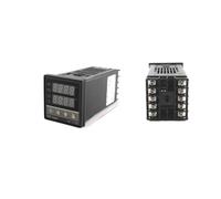 KSZHZYMGX Termostato 48 * 48 REX-C100 KJ PT100 400 Grados 220V Salida Digital Sensor electrónico programable PID Controlador de Temperatura(REX-C100 K SSR)