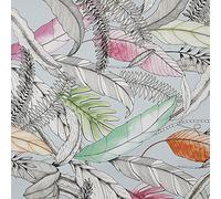 Kt KILOtela - Tela de loneta estampada digital - Half Panamá 100% algodón orgánico, Oeko-Tex Standard 100 - Retal de 100 cm largo x 280 cm ancho | Tropical Açai - Azul, rosa, naranja ─ 1 metro