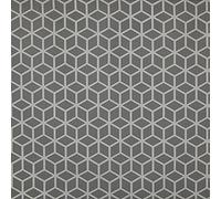 Kt KILOtela - Tela de loneta Estampada Digital para Exterior - Dralon® - Solidez a la luz - Retal de 100 cm Largo x 295 cm Ancho | Cubos Polinesia - Gris ─ 1 Metro