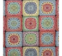 Kt KILOtela - Tela Gobelino Jacquard | Tapicería, Cortinas, Cojines, Bolsos y Manualidades | 280 cm de Ancho | OEKO-TEX | Múltiplos de 50 cm | Rosetones Ganchillo