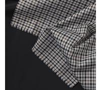 Kt KILOtela - Tela Impermeable Resistente para Exterior - Recubrimiento de PVC - Ancho 160 cm - Largo a elección de 50 en 50 cm | Cuadros - Beige, Rojo, Negro