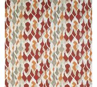 Kt KILOtela - Tela Loneta Estampada, Decoración, Tapizar, Cojines, Cortinas, Colchas, Bolsos, Ancho 280 cm, Largo a Elección de 50 en 50 cm, Nihal, Geométrico, Granate, Naranja, Marrón