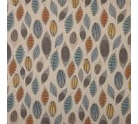 Kt KILOtela - Tela Loneta Estampada, Decoración, Tapizar, Cojines, Cortinas, Colchas, Bolsos, Manteles, Ancho 280 cm, Largo a elección de 50 en 50 cm, Hojas, Mostaza