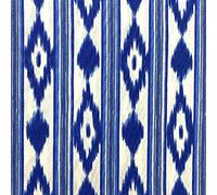 Kt KILOtela - Tela Loneta Estampada, Decoración, Tapizar, Cojines, Cortinas, Colchas, Bolsos, Manteles, Manualidades, 300 cm Largo x 280 cm Ancho, Geométrico, Lenguas Mallorquinas, Azul ─ 3 Metros