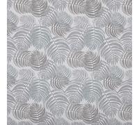Kt KILOtela - Tela Loneta Estampada, Decoración, Tapizar, Cojines, Cortinas, Colchas, Bolsos, Manteles, Manualidades, 100 cm Largo x 280 cm Ancho, Tropical, Hojas de Helechos, Gris - 1 Metro