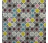 Kt KILOtela - Tela Loneta Estampada, Decoración, Tapizar, Cojines, Cortinas, Colchas, Bolsos, Manteles, Manualidades. Ancho 280 cm, Largo a Elección de 50 en 50 cm, Geométrico, Multicolor, Gris