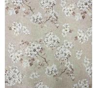 Kt KILOtela - Tela Loneta Estampada, Decoración, Tapizar, Cojines, Cortinas, Colchas, Manteles, Bolsos, Manualidades, Largo a Elección de 50 en 50 cm, Botánico, Flores, Beige, Rosa