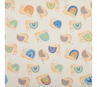 Kt KILOtela - Tela Loneta Estampada, Decoración, Tapizar, Cojines, Cortinas, Colchas, Manteles, Bolsos, Manualidades, Largo a Elección de 50 en 50 cm, Infantil, Caracoles, Multicolor