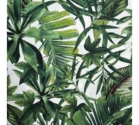 Kt KILOtela - Tela Loneta Estampada, Decoración, Tapizar, Cojines, Cortinas, Colchas, Manteles, Bolsos, Manualidades, Largo a Elección de 50 en 50 cm, Botánico, Tropical, Hojas, Verde