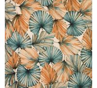 Kt KILOtela - Tela Loneta Estampada, Decoración, Tapizar, Cojines, Cortinas, Manteles, Ancho 280 cm, Largo a Elección de 50 en 50 cm, Botánico Tropical, Orlando, Verde, Naranja