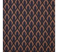 Kt KILOtela - Tela Loneta Estampada Digital, Algodón Orgánico, Decoración, Tapizar, Cojines, Manteles, Ancho 280 cm, Largo a elección de 50 en 50 cm, Geométrico, Limpopo, Marrón, Negro