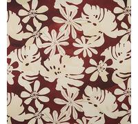 Kt KILOtela - Tela Loneta Estampada Digital, Algodón Orgánico, Decoración, Tapizar, Cojines, Manteles, Ancho 280 cm, Largo a elección de 50 en 50 cm, Sunny, Botánico Tropical, Granate