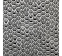 Kt KILOtela - Tela Loneta Estampada Digital, Half Panamá Algodón, Decoración, Tapizar, Cojines, Cortinas, Colchas, Manteles, Ancho 280 cm, Largo a elección de 50 en 50 cm, Frutos, Lotus, Negro