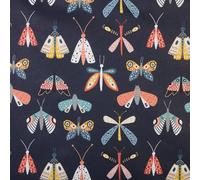 Kt KILOtela - Tela Loneta Estampada Digital, Half Panamá Algodón, Decoración, Tapizar, Cojines, Manteles, Ancho 140 cm, Largo a elección de 50 en 50 cm, Mariposas, Libélulas, Multicolor