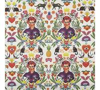 Kt KILOtela - Tela Loneta Estampada Digital, Tapizar, Cojines, Cortinas, Half Panamá Algodón, Ancho 140 cm, Largo a Elección de 50 en 50 cm | Psicodelia Frida Mex - Multicolor
