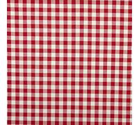 Kt KILOtela - Tela Loneta Hilo Tintado, Decoración, Tapizar, Cojines, Cortinas, Colchas, Bolsos, Manteles, 100 cm Largo x 280 cm Ancho, Cuadros Vichy, Rojo ─ 1 Metro