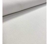 Kt KILOtela - Tela Panamá para Punto de Cruz, Bordados, Tela Aida de Algodón, 5,5 Puntos/cm, 14 Cuentas, 50 cm Largo x 150 cm Ancho, Blanco - 0,50 Metro