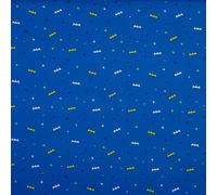 Kt KILOtela - Tela Patchwork Algodón, Estampación Digital, Costura, Manualidades, 100 cm Largo x 140 cm Ancho, Batman, Logo, Azul, Amarillo ─ 1 metro