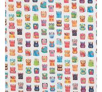 Kt KILOtela - Tela Patchwork Algodón, Estampación Digital, Costura, Manualidades, 100 cm Largo x 140 cm Ancho, Carteras, Mochilas, Cole, Multicolor ─ 1 Metro