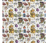 Kt KILOtela - Tela Patchwork Algodón, Estampación Digital, Costura, Manualidades, 50 cm Largo x 140 cm Ancho, Game, Psicodelia, Multicolor ─ 0,50 Metro