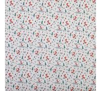 Kt KILOtela - Tela Popelín Estampada Digital, Algodón, Decoración, Ropa Vestir, Accesorios, Manualidades, Patchwork, 50 cm Largo x 140 cm Ancho, Caperucita Roja, Rojo, Gris, Blanco ─ 0,50 Metro