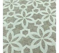 Kt KILOtela - Tela por Metros de loneta Estampada - Ancho 280 cm - Largo a elección de 50 en 50 cm | Azulejos Stellates - Beige