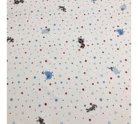 Kt KILOtela - Tela por metros de sábana estampada - Algodón y poliéster - Retal de 300 cm largo x 270 cm ancho | Animales y topos, blanco - 3 metros