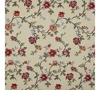 Kt KILOtela - Tela por Metros de Tapicería, Jacquard Gobelino, Tapizar, Decoración, Ancho 280 cm, Largo a Elección de 50 en 50 cm | Rosal, Floral Bilbao - Rojo, Azul, Verde