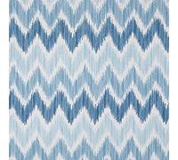 Kt KILOtela - Tela por Metros Loneta Estampada, Decoración, Cojines, Tapizar, Ancho 280 cm, Largo a Elección de 50 en 50 cm, Lenguas Mallorquinas Andratx, Ikat, Azul Jade