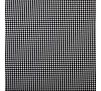 Kt KILOtela - Tela por Metros Loneta Hilo Tintado, Cuadros Vichy, Decoración, Cojines, Tapizar, Cortinas, Manteles, Ancho 280 cm, Largo a Elección de 50 en 50 cm, Pequeño, Negro
