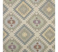 Kt KILOtela - Tela Tapicería, Jacquard Chenilla, Tapizar Sillas, Cojines, Cabecero, Sofá, Bolsos, Resistente, Ancho 280 cm, Largo a Elección de 50 en 50 cm, Rombos Étnicos, Beige, Marrón, Lila