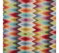 Kt KILOtela - Tela Tapicería, Jacquard Gobelino, Reciclada, Tapizar Sillas, Cojines, Sofá, Resistente al Desgaste, Costura, 100 cm Largo x 280 cm Ancho, Geométrico Nemunas, Multicolor, 1 metro