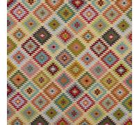 Kt KILOtela - Tela Tapicería, Jacquard Gobelino, Reciclada, Tapizar Sillas, Cojines, Sofá, Resistente al Desgaste, Ancho 280 cm, Largo a Elección de 50 en 50 cm, Rombos Ixhuatan, Multicolor
