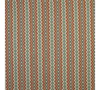 Kt KILOtela - Tela Tapicería, Jacquard Gobelino, Tapizar Sillas, Cojines, Cabecero, Sofá, Bolsos, Resistente, Ancho 280 cm, Largo a Elección de 50 en 50 cm, Geométrico, Jalisco, Azul, Marrón