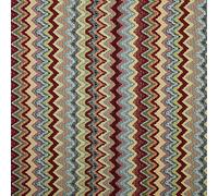 Kt KILOtela - Tela Tapicería, Jacquard Gobelino, Tapizar Sillas, Cojines, Cabecero, Sofá, Bolsos, Resistente al Desgaste, Costura, 100 cm Largo x 280 cm Ancho, Ziz Zag, Pequeño, Multicolor - 1 metro