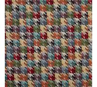 Kt KILOtela - Tela Tapicería, Jacquard Gobelino, Tapizar Sillas, Cojines, Cabecero, Sofá, Bolsos, Resistente al Desgaste, Costura, 100 cm Largo x 280 cm Ancho, Pata de Gallo, Multicolor ─ 1 metro