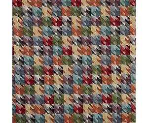 Kt KILOtela - Tela Tapicería, Jacquard Gobelino, Tapizar Sillas, Cojines, Cabecero, Sofá, Bolsos, Resistente al Desgaste, Costura, 100 cm Largo x 280 cm Ancho, Pata de Gallo, Multicolor ─ 1 metro