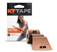 KT Tape Cinta de kinesiología precortada de algodón, 20 unidades, color beige, talla única