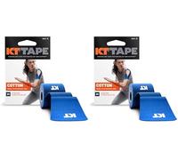 KT TAPE Original, Precortado, 20 Tira, Algodon, Azul (Paquete de 2)