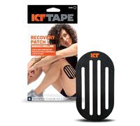 KT Tape Recovery Plus Parche Edmea de algodón, Piel, Negro, Talla única